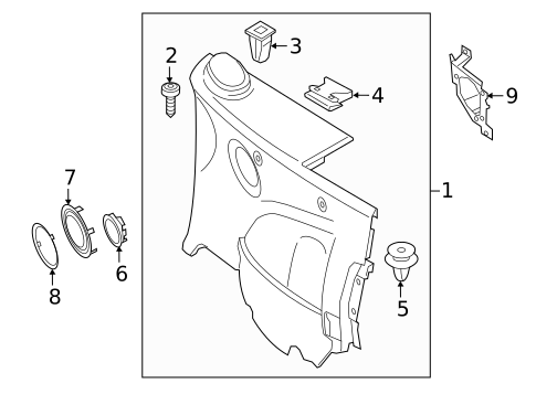 Interior Trim - Quarter Panels for 2020 Mini Cooper #1
