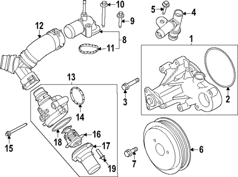 Water Pump for 2025 Ford Mustang #1
