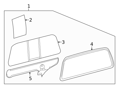 Back Glass for 2008 Ford F-250 Super Duty #1