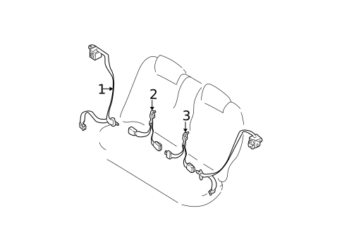 Seat Belt for 2001 Kia Rio #1