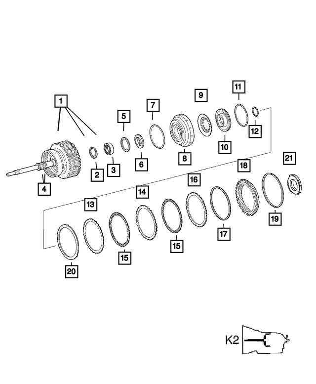 5099225AA - Automatic Transmission 5 Speed [DGU]: Input Shaft for Mopar Image image