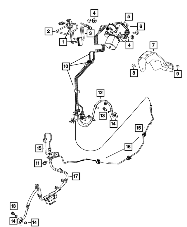52007820AB - Brakes: Hydraulic Control Unit Grommet for Mopar Image image