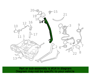 2005-2014 Volvo XC90 Fuel Tank Filler Neck 30740941 | TascaParts.com