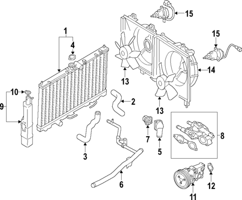 Water Pump for 2008 Mitsubishi Outlander #1