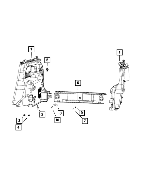 Panels-Moldings-Scuff Plates, Pillar, Cowl, 1/4 Panel Trim and Cargo Covers for 2015 Fiat 500L #1