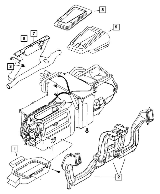 55037596AC - Air Conditioning &amp; Heater: A/c Outlet Duct for Mopar Image