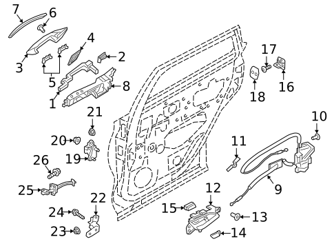 Rear Door for 2020 INFINITI QX50 #1