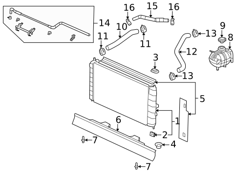 Radiator & Components for 2007 Saturn Ion #1