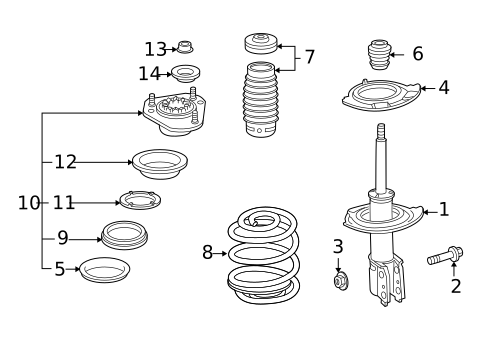Struts & Components for 2006 Pontiac Torrent #0