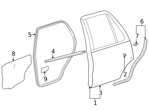 Door & Components for 1997 Toyota 4Runner #0