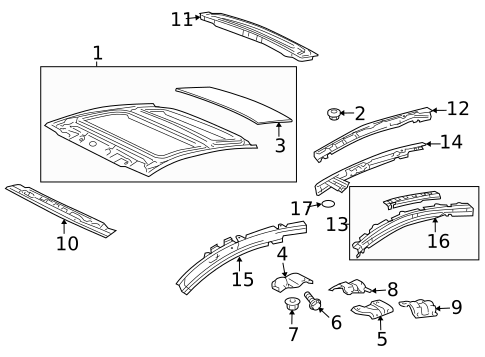 Roof & Components for 2007 Scion tC #0