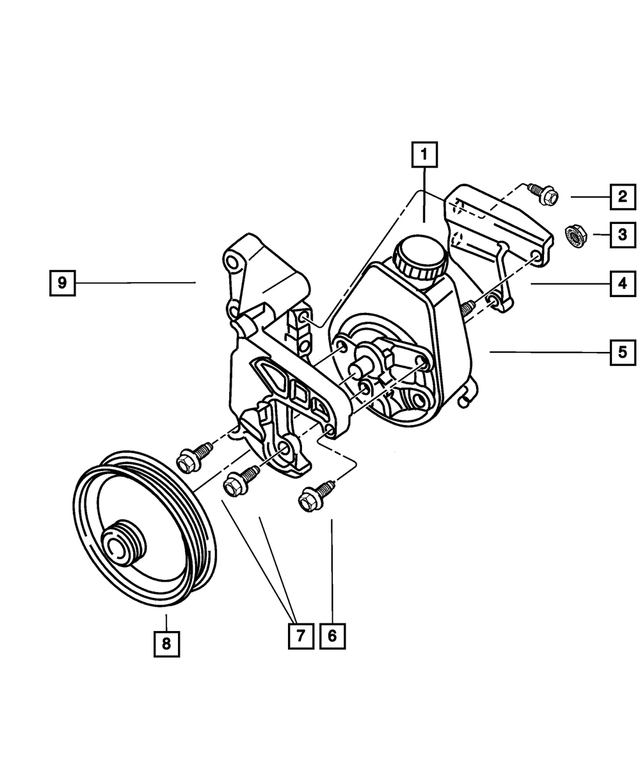 6502135 - Steering: Hex Flange Nut, Mounting for Mopar Image