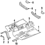 52120PA000 - Body: Front Floor Pan for Subaru: SVX Image