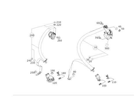 Rear Seat Safety Belt for 2017 Mercedes-Benz B 250e #0
