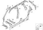 41127039693 - Bodywork: Left Side Member for BMW Image