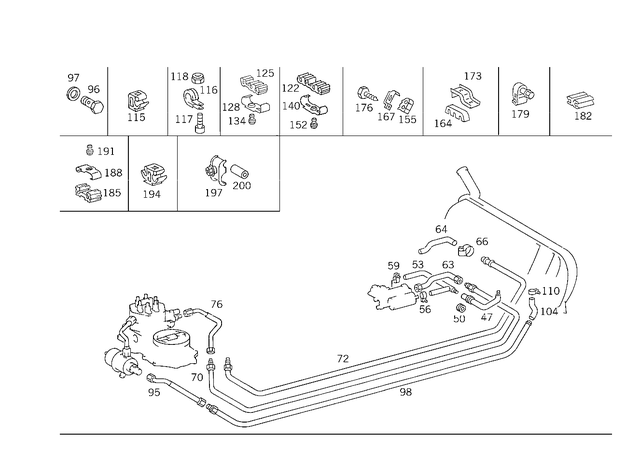 124470677564 - : Fuel Hose for Mercedes-Benz Image