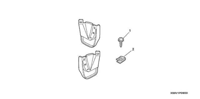 Rear Splash Guards (1) for 2004 Honda Pilot #0