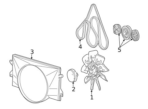 Belts & Pulleys for 1998 Ford E-350 Econoline Club Wagon #0