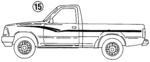 2113591304 - Body: Stripe Tape for Toyota: Pickup Image