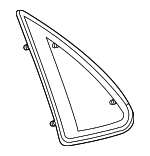 90583067 - Body: Quarter Glass for Saturn: L100, L200, L300, LS, LS1, LS2 Image image