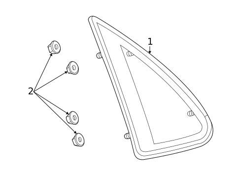 Glass & Hardware for 2001 Saturn L300 #0