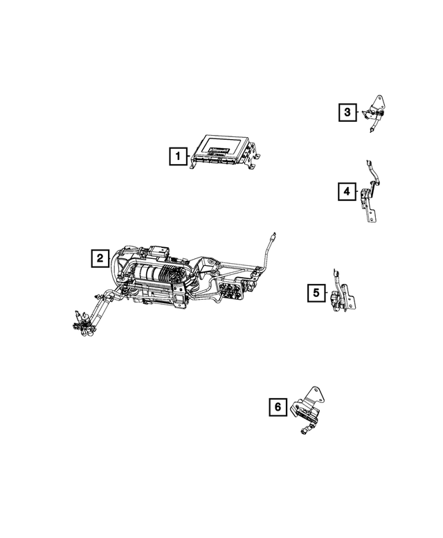 68204397AA - Electrical: Air Suspension Compressor Assembly for Mopar Image