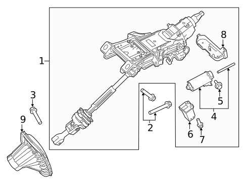 Steering Column Assembly for 2017 Ford Edge #1