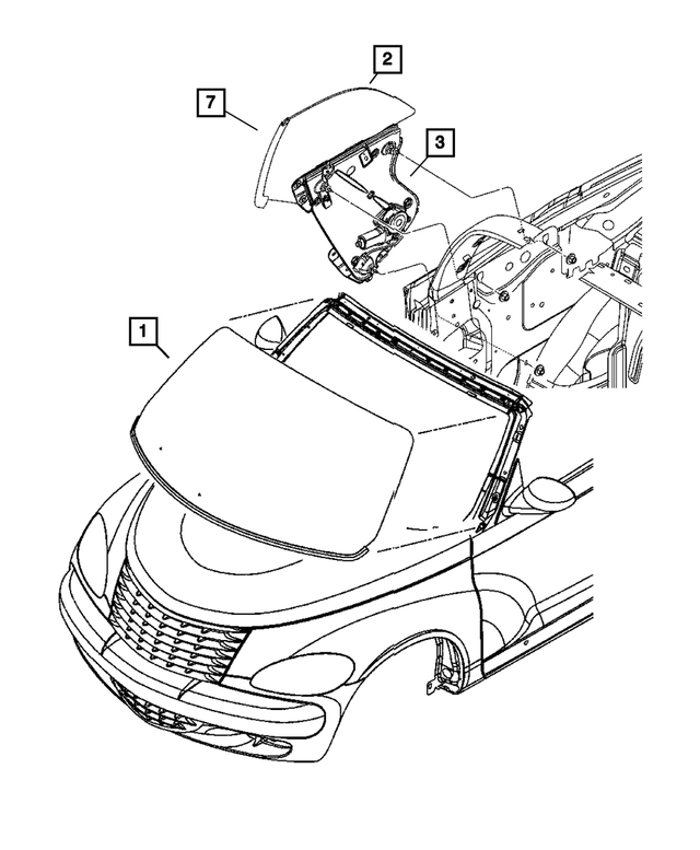 5067226AD - : Quarter Window Glass, Right for Mopar Image