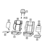 5XH97LR9AB - Interior Trim: Front Seat Cushion Cover, Left for Mopar Image