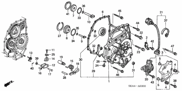 AT Left Side Cover for 2007 Acura TSX #0