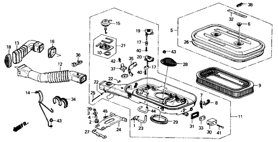 Air Cleaner for 1988 Honda Accord #0