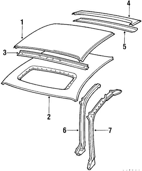 Roof & Components for 1986 Porsche 928 #0