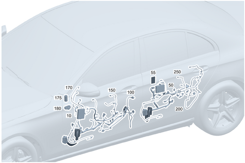 Door Wiring Harness and Door Control Unit for 2022 Mercedes-Benz S500 #0