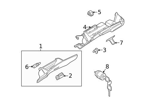 Glove Box for 2008 INFINITI FX35 #0