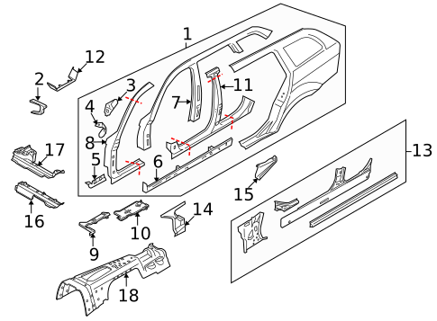 Center Pillar & Rocker for 2009 BMW 328i #0