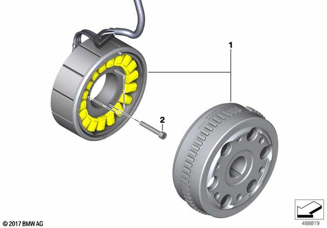 12317722639 - Engine Electrical System: Alternator -  for BMW-Motorrad Image