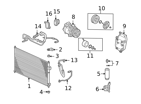 Condenser, Compressor & Lines for 2005 Honda Civic #1