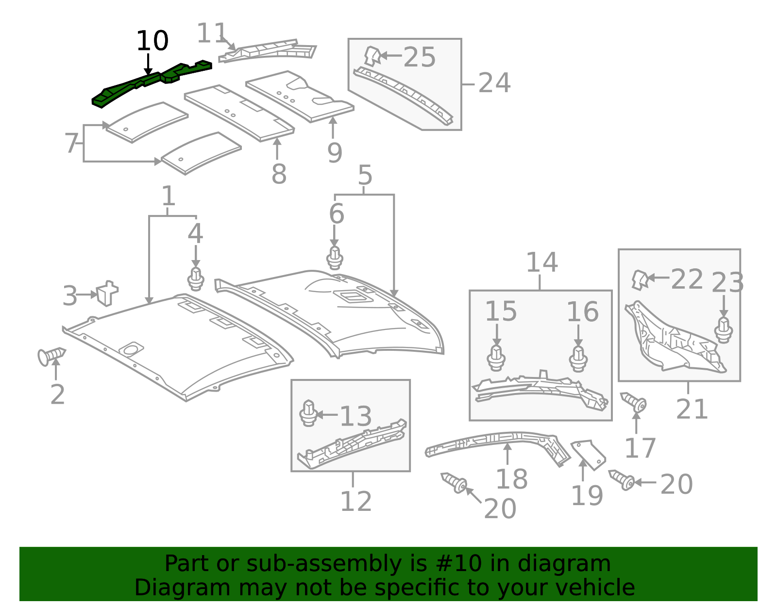 66413-53050 - High-Quality Roof Side Rail Reinforcement for 2010-2015 ...