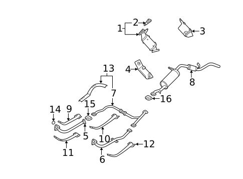 Exhaust Components for 2002 Nissan Xterra #0