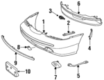 F6RZ17757AA - Body: Bumper Cover for Ford: Contour Image
