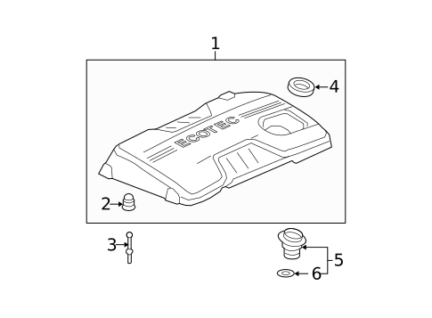 Engine Appearance Cover for 2009 Saturn Aura #0
