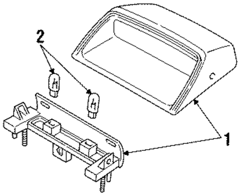 High Mounted Stop Lamp for 1995 Ford Crown Victoria #0