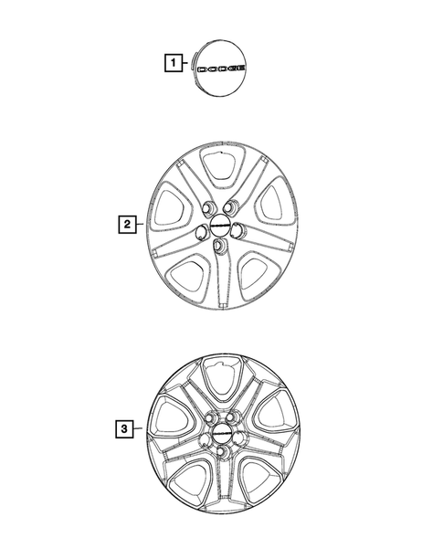 Wheel Covers and Center Caps for 2015 Dodge Dart #0