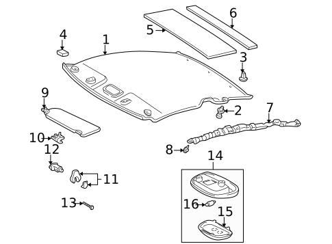 Interior Trim - Roof for 2005 Toyota Celica #1
