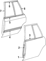 4198730 - Body: Weatherstrip for Chrysler: E Class, Executive Limousine, Executive Sedan, New Yorker | Dodge: 600 Image