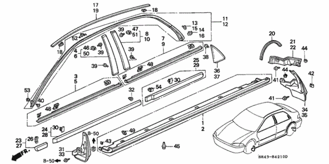 Molding - Protector for 1993 Honda Civic #0