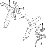 6161260G10 - : Inner Wheelhouse for Suzuki Image