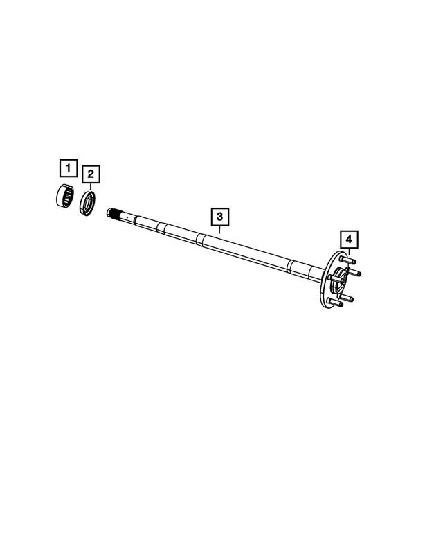 52114718AA - Rear Axle; Corporate 235 MM; Differential and Drive Line: Axle Rear Shaft, Right Or Left for Mopar Image