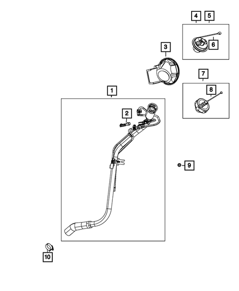 Fuel Tank Filler Tube for 2017 Dodge Grand Caravan #0