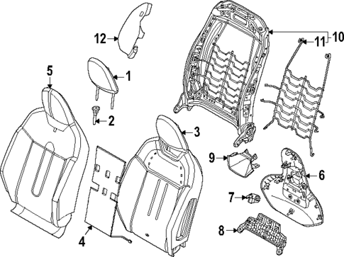 Passenger Seat Components for 2025 Mini Countryman #1